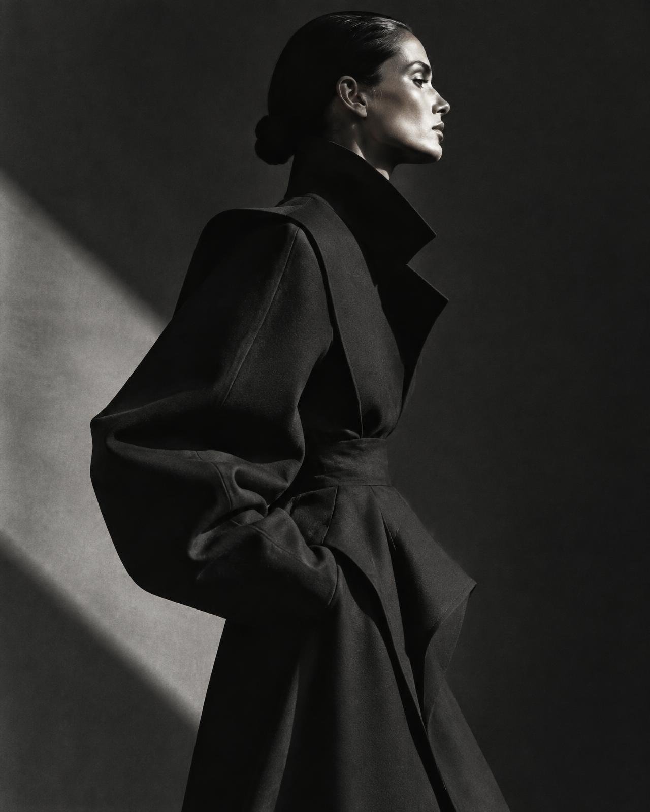 Monochrome editorial fashion placeholder